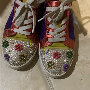 Christian Louboutin women diamond sneaker
